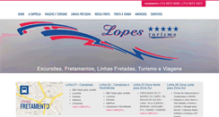 Desktop Screenshot of lopesturismo.com.br